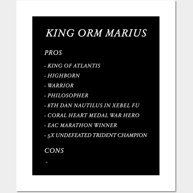 King Orm's stats Wall Art by The_Interceptor